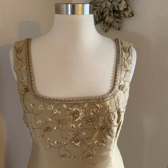 Talbots Cream Embroidered Dress - Picture 3 of 7